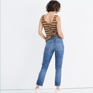 The High-Rise Slim Boyjean in Dover Wash: Raw-Hemmed Edition